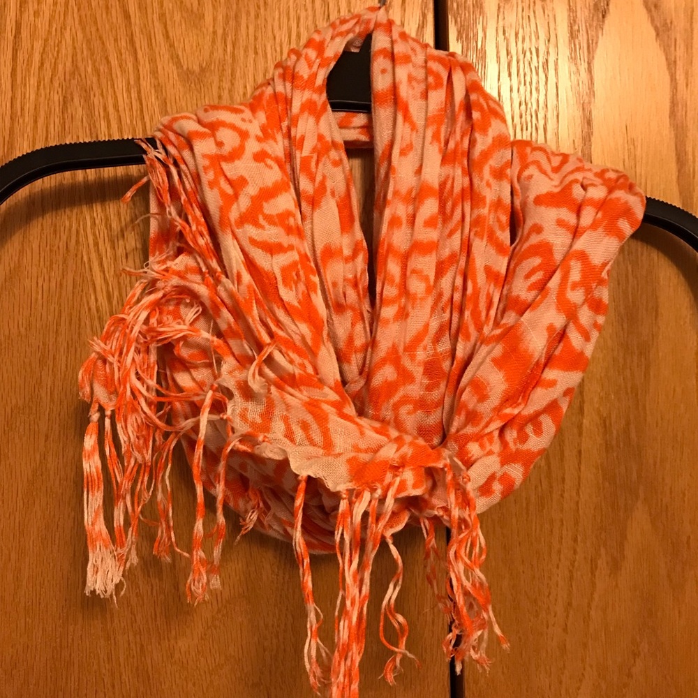 Orange & white scarf